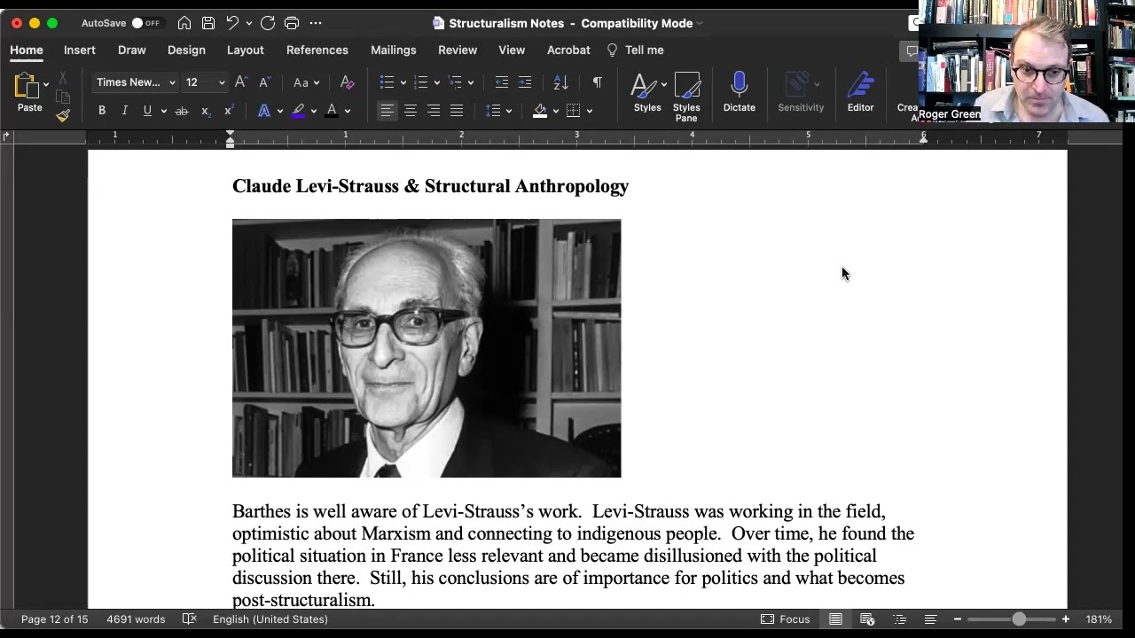 Structuralism 3: Levi-Strauss and 