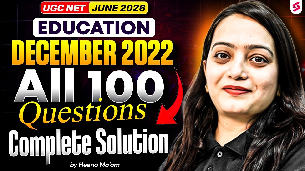 UGC NET Education Previous Question Paper With Answers | UGC NET Education Paper 2 By Heena Mam