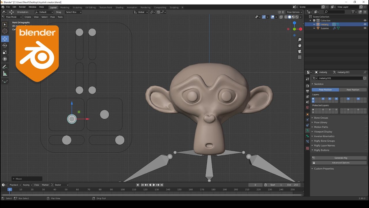 How to use Joystick Creator and Connector tools in Blender BsMax.