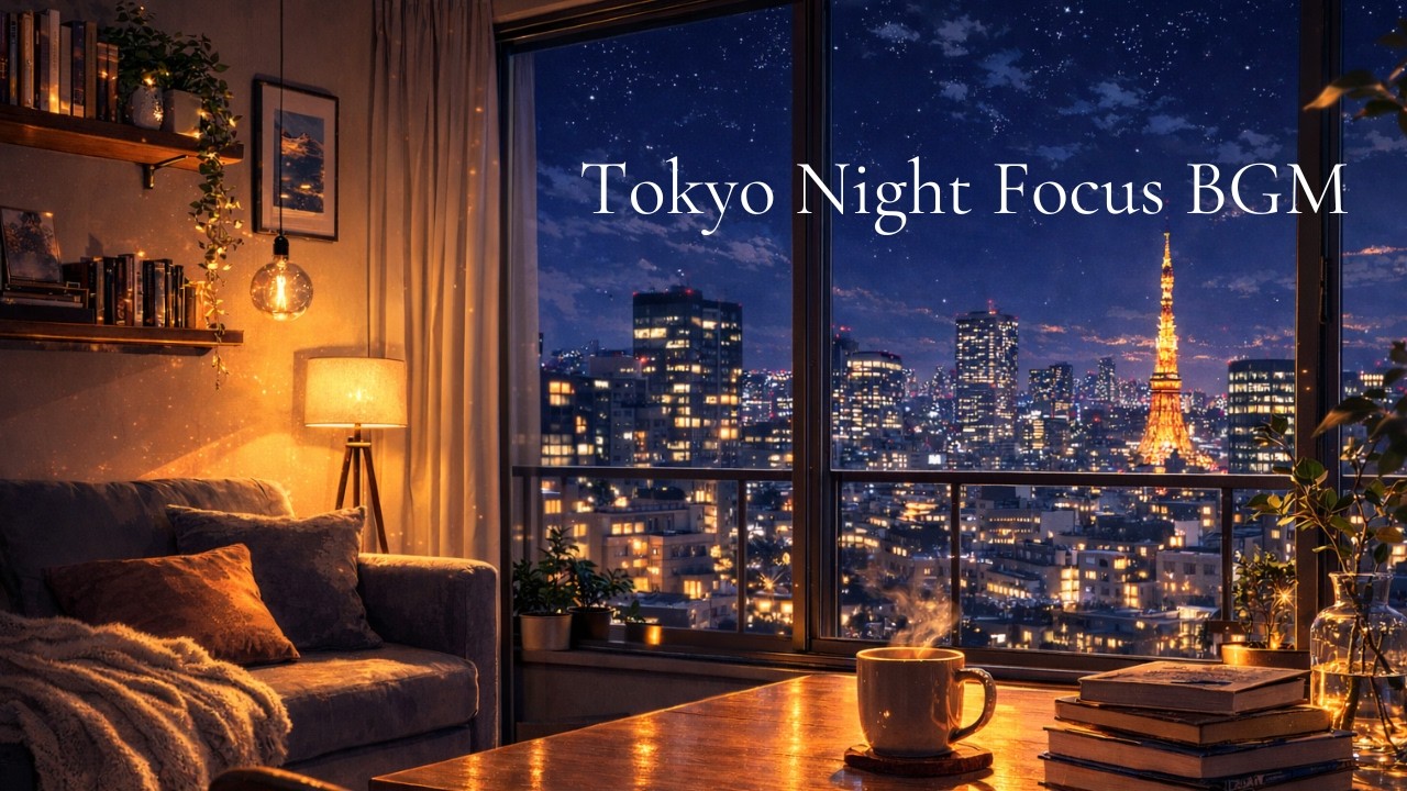 Late Night Tokyo Room 🌙 Relaxing Music for Focus