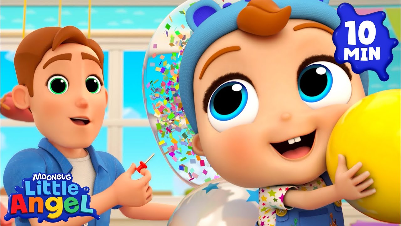 Balloon Party Time!!! 🎈 Little Angel | Nursery Rhymes for Babies