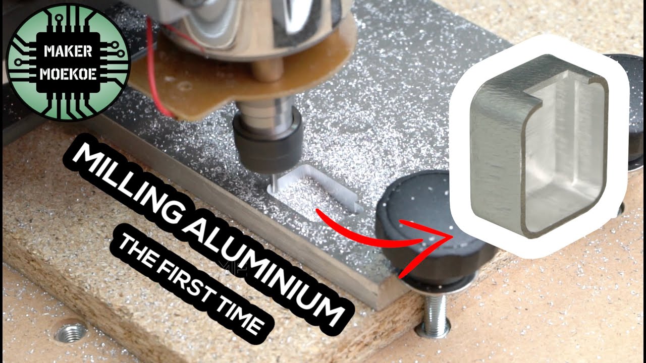 First time milling ALUMINIUM on the QBOT Minimill KIT | makermoekoesminimill #3