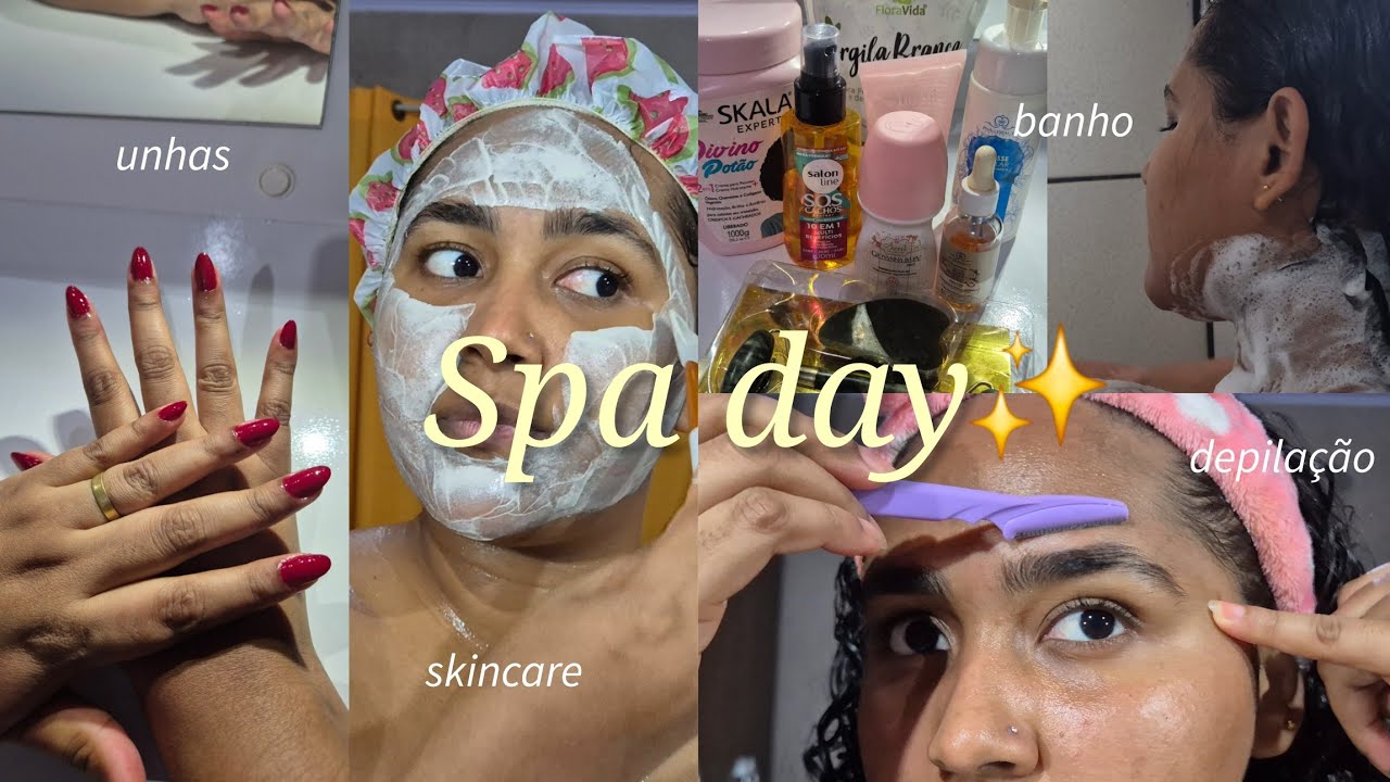 fiz um SPA DAY em casa | autocuidado, cabelo e depilação✨️