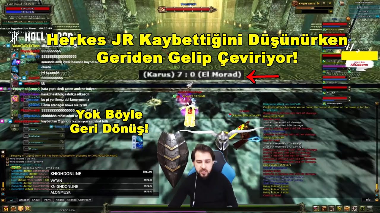 1ST3NM1 - Ağır Kaybettiği JR'de Partisine Komut Verip S&uuml;per Bir Geri D&ouml;n&uuml;ş Yapıyor! | Knight Online