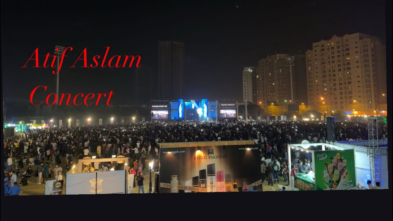Atif Aslam live concert in karachi sport club Moin khan academy @atifaslam  🎵🎤