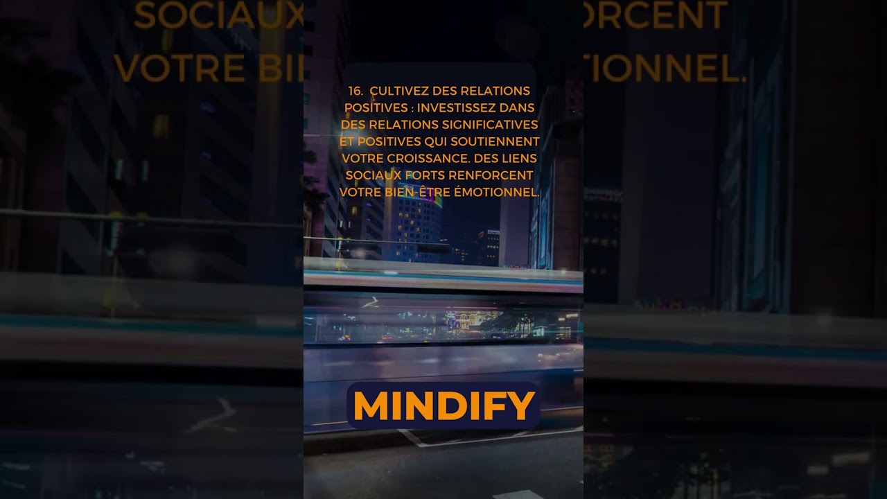 CULTIVEZ DES RELATIONS POSITIVES