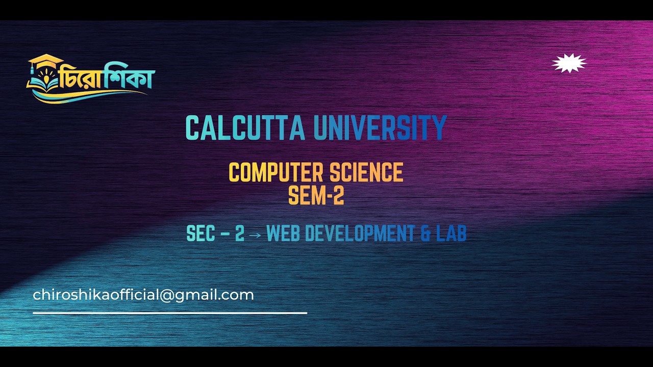 Web Development HTML & CSS  CU Sem 2 Full Course for BSc