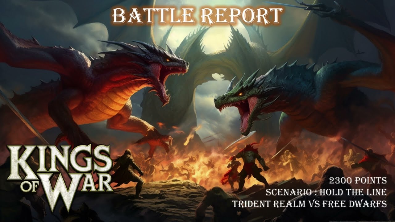 Kings of War - Rapport de bataille FR 2300pts - Trident vs Free Dwarfs - Hold the line