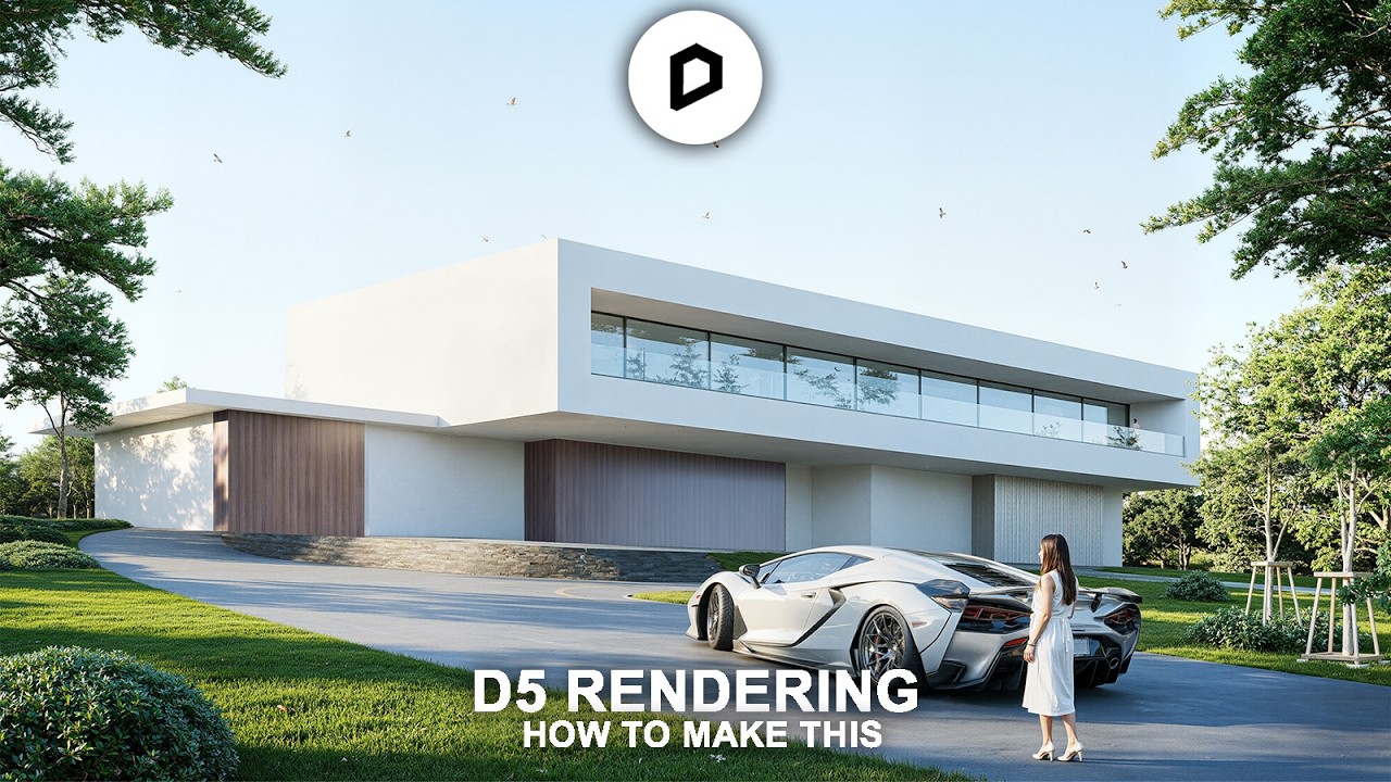 Exterior Villa Modern in D5 Render