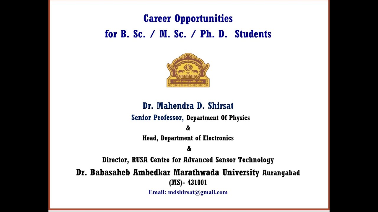 Career Opportunities for B. Sc Students
