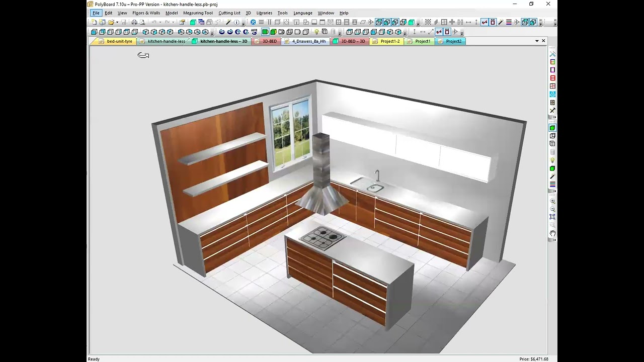 إدارة مصانع المطابخ والمفروشات بإستخدام البرامج PolyBoard OptiCut OptiNest الجزء الرابع