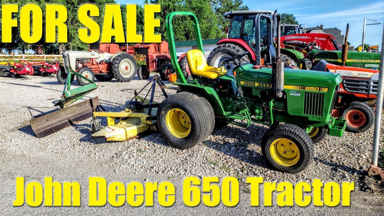 SOLD: 1984 John Deere 650 Compact Tractor, Mower & Blade - SOLD