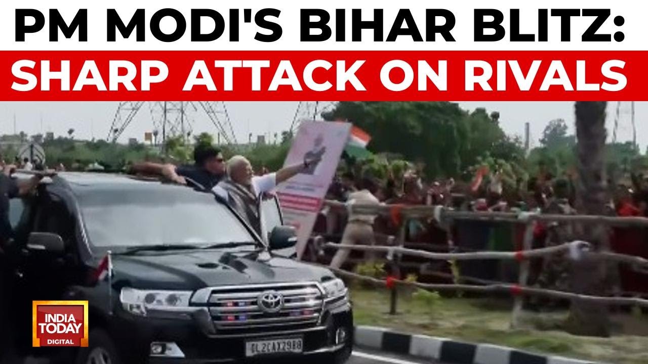 PM Modi's Bihar Blitz: Mega Roadshow, Vows New Law To Oust Jailed Leaders