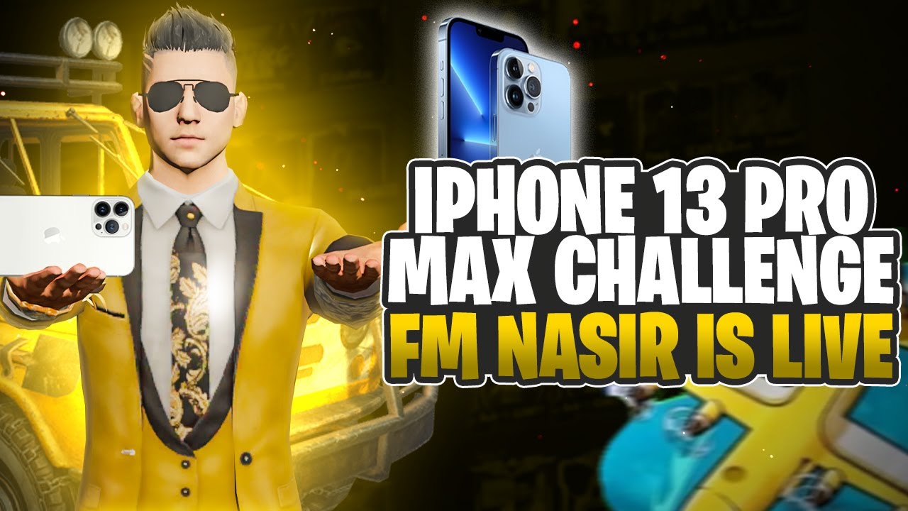 IPHONE 13 PRO MAX CAN I WIN 📱 || FM NASIR LIVE || PUBG MOBILE