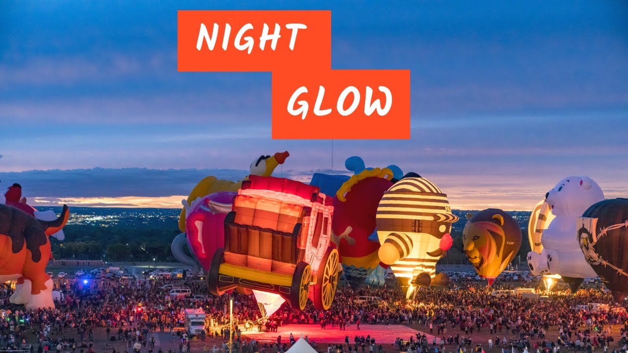 Nocne światło na Międzynarodowym Festiwalu Balon&oacute;w w Albuquerque