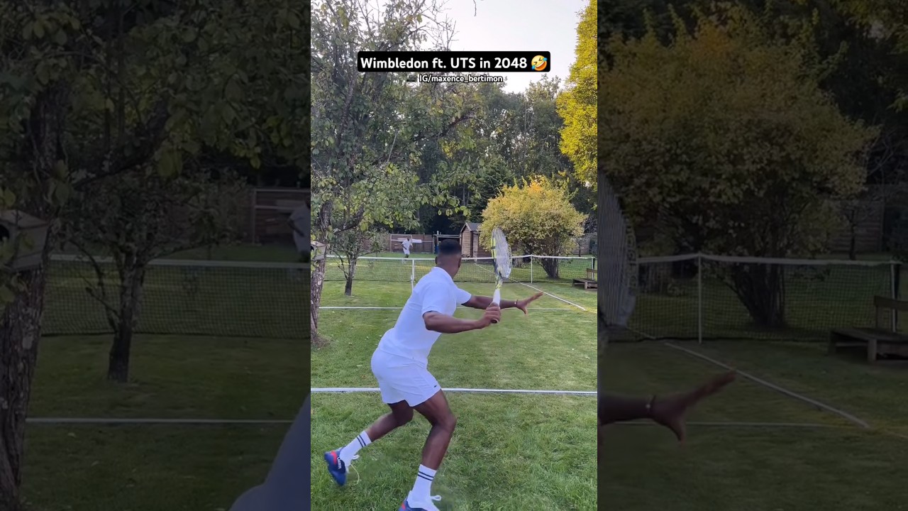 Wimbledon ft. UTS in 2048. Cool home made grass tennis court! Max Bertimon vs David Lanclas #tennis