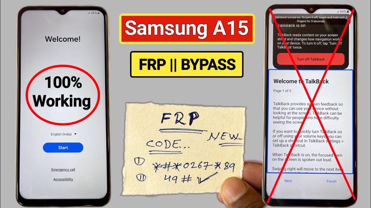 Samsung A15 5g FRP Bypass Without Pc Android 14 | Talkback Not Working | Samsung Frp Bypass 2025