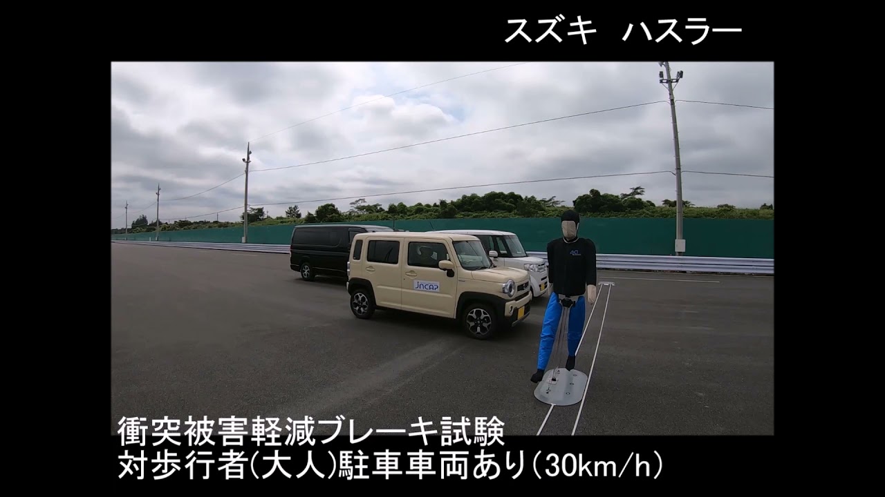 自動車安全性能2020試験映像：スズキ　ハスラー