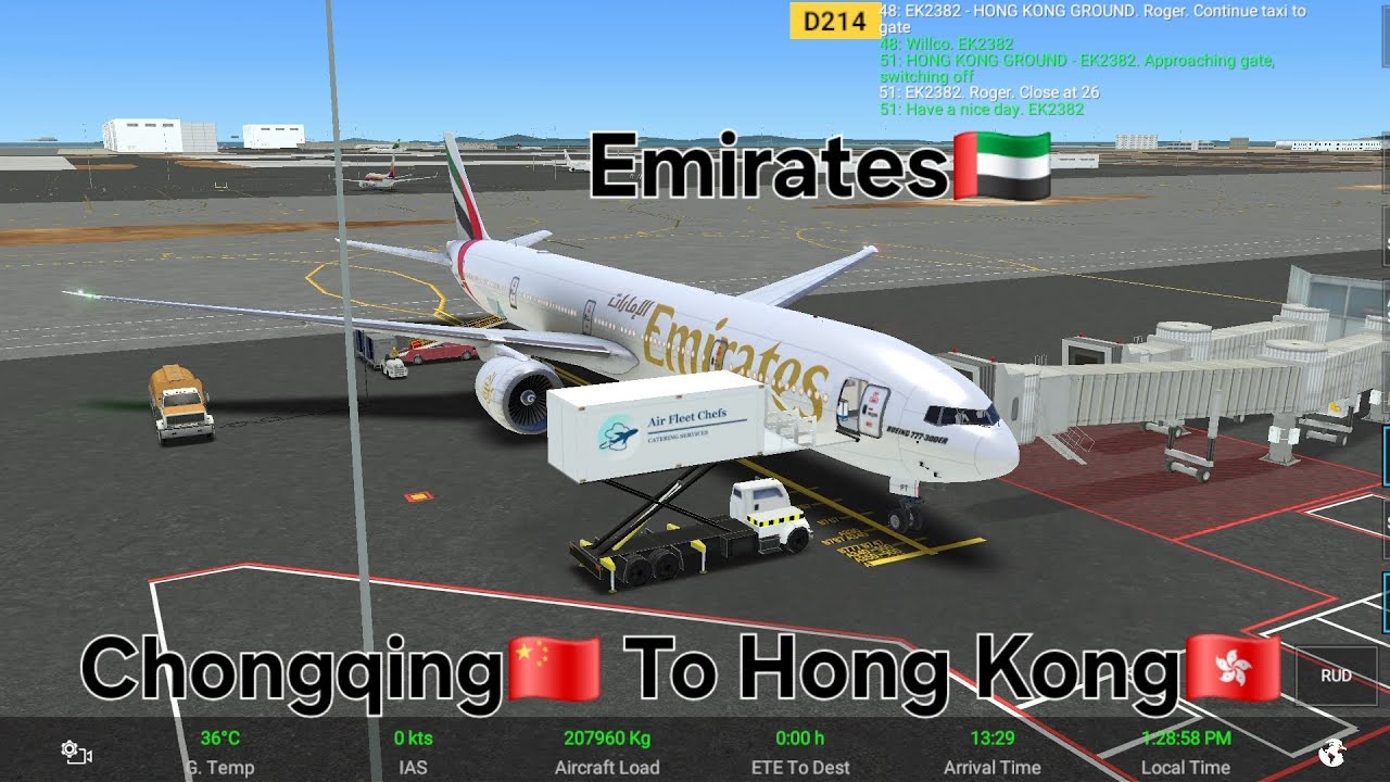 (重慶飛香港) RFS 阿聯酋航空 Boeing 777-300ER A6-EPT : 重慶🇨🇳 往 香港🇭🇰 之 全程飛行片段