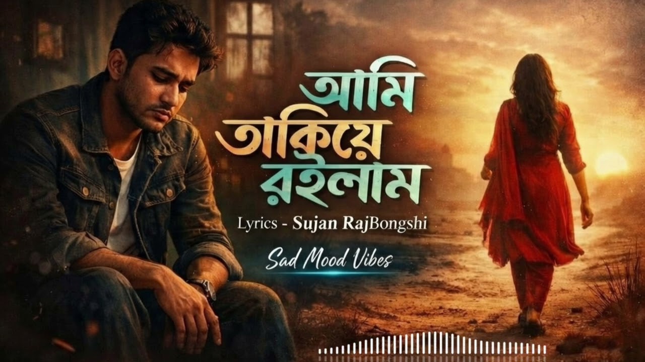 গান - আমি তাকিয়ে রইলাম | Ami Takiye Roilam | Sad Mood | Sujan Music Lyrics