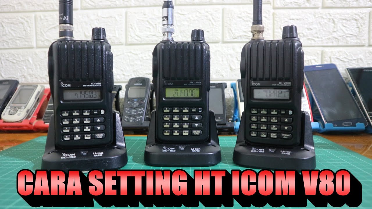 cara setting ht icom v80