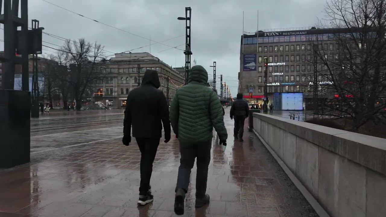 Tampere City Centre Walk 🇫🇮 Cold City Centre in Finland 2026 4K Binaural Walking Tour 🇫🇮