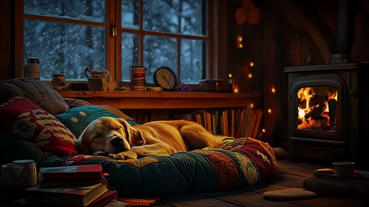 Blizzard, Relaxing Breeze, Chilly Wind, and Fireplace – the Cozy Atmosphere of a Winter Cabin
