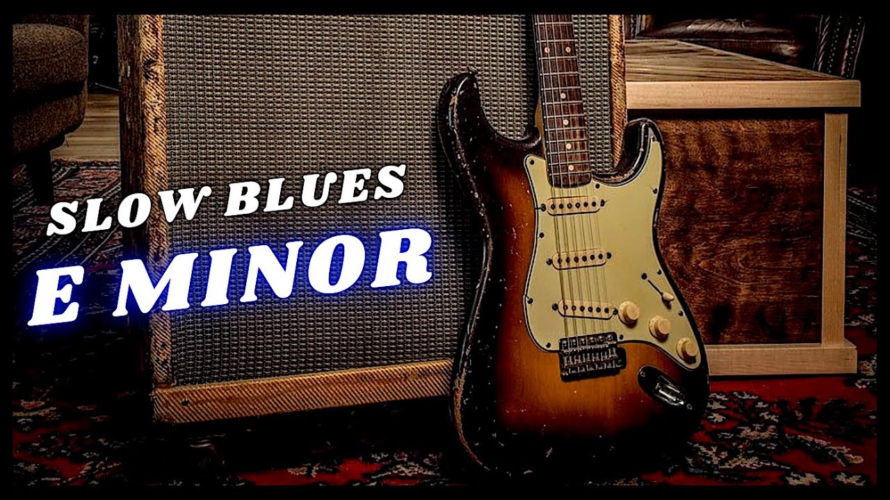 Super Slow Blues Guitar Backing Track - E Minor