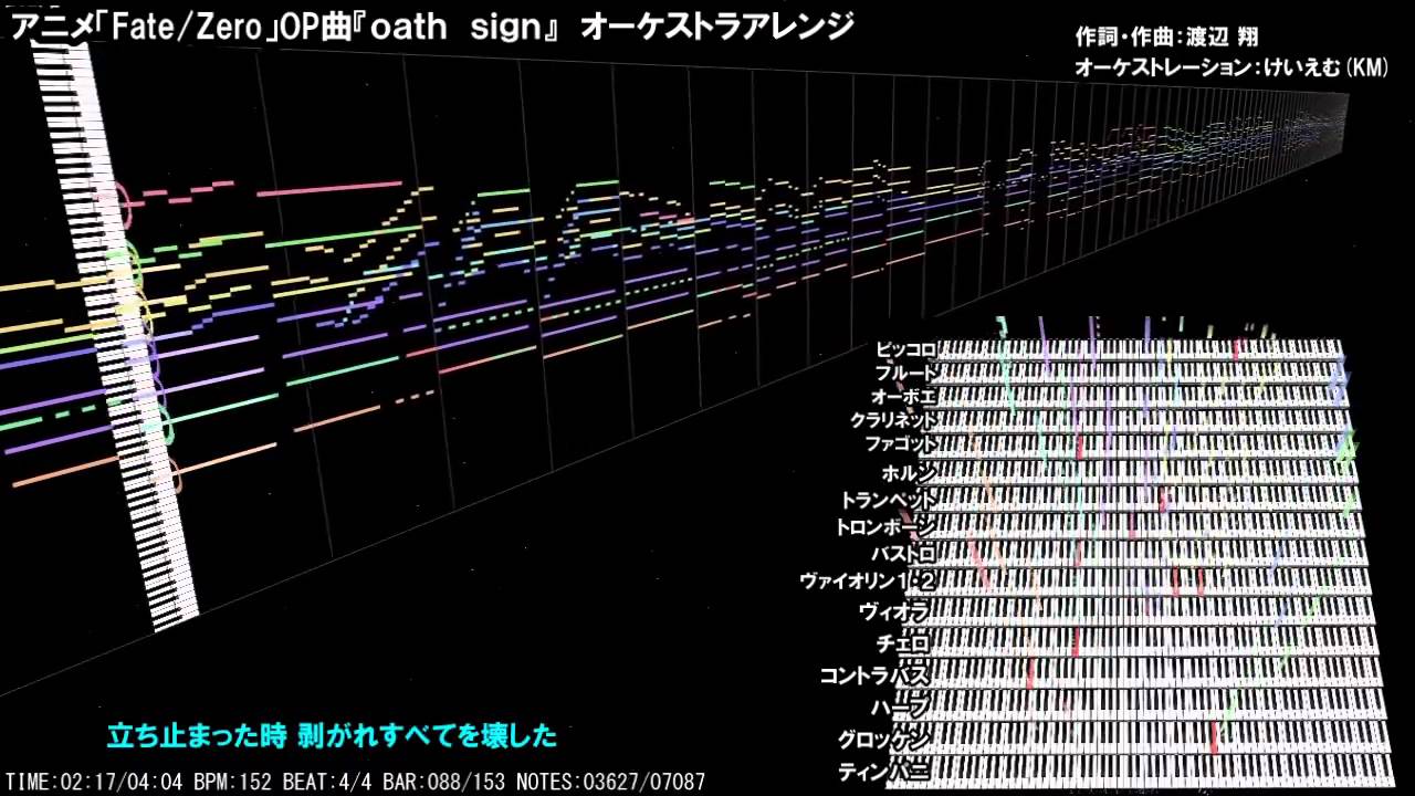 Fate/Zero OP「oath sign」オーケストラアレンジ Full