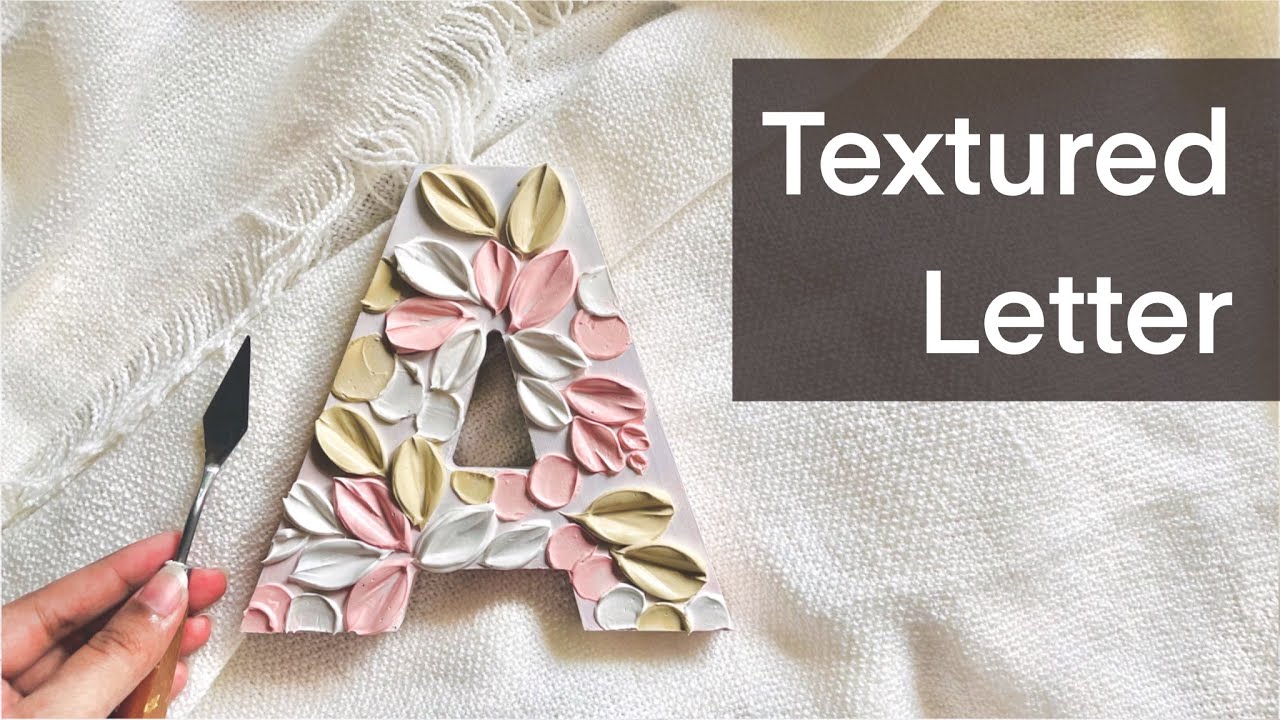 Textured Letter Art // now available to order