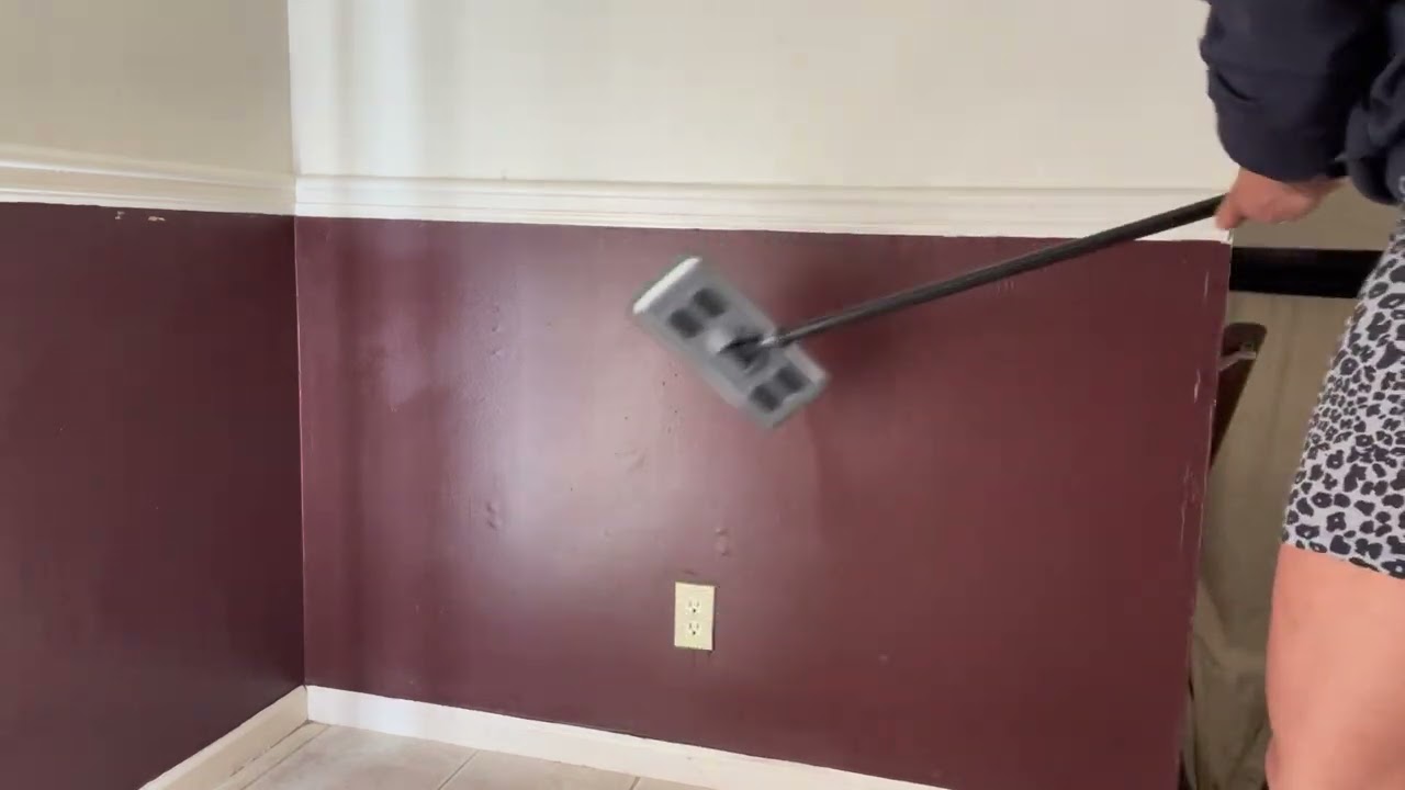 How to clean your walls and get cardio in at the same time- ASMR no talking