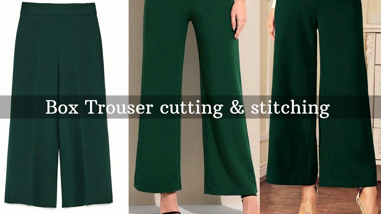 Box Trouser Cutting & Stitching || Box Trouser ki Cutting Stitching || Straight Trouser || Plazzo