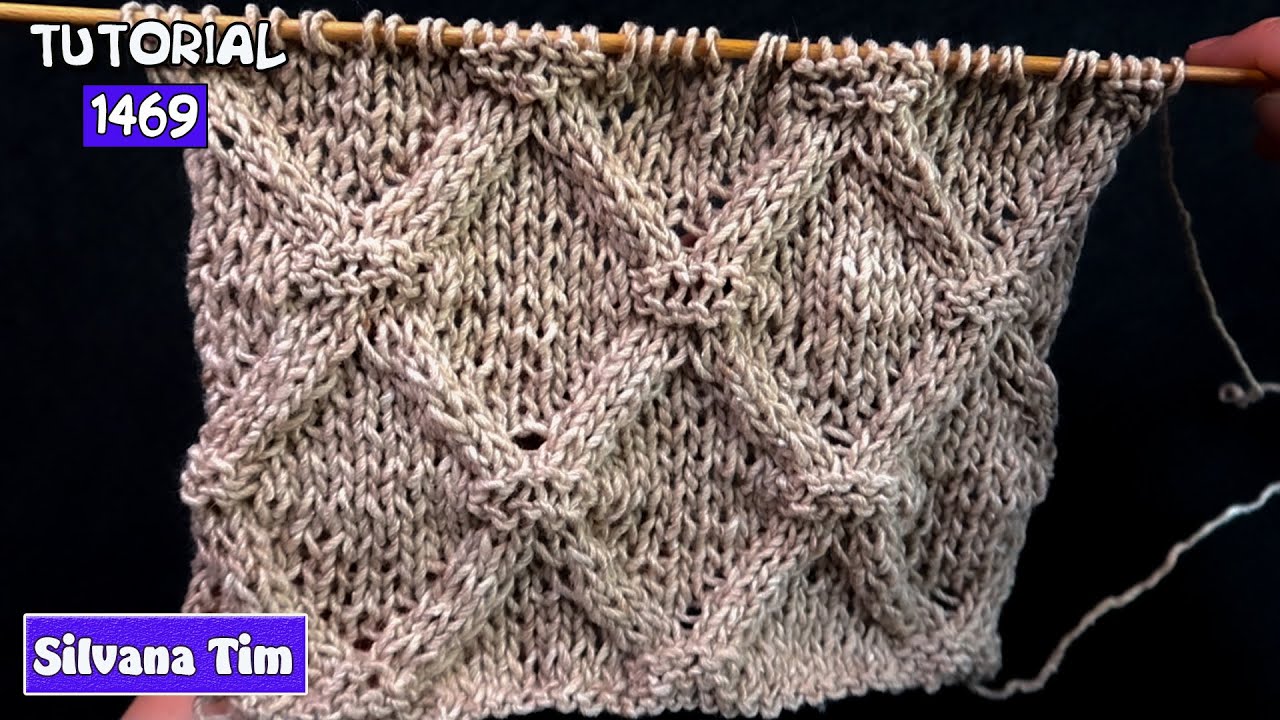 Muestra de PUNTO ROMBOS 🧶 Tejido a DOS AGUJAS