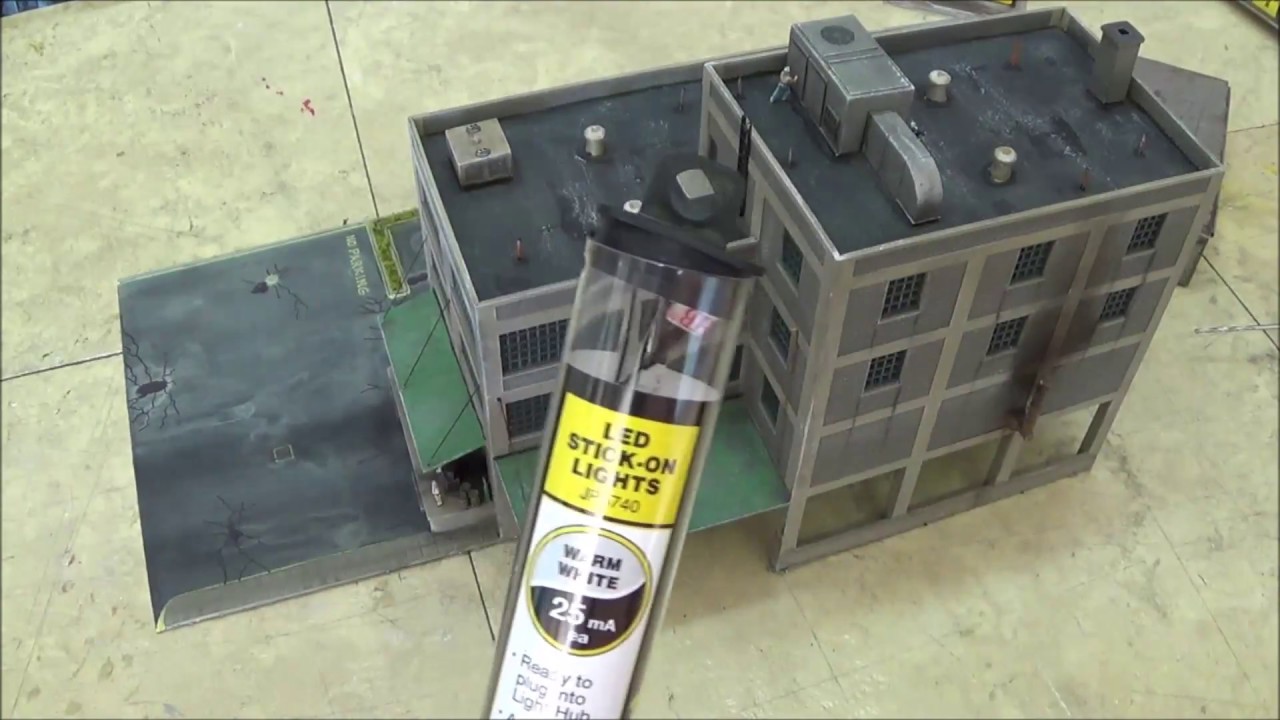 How To Retro fit Just Plug lighting into a completed N Scale building