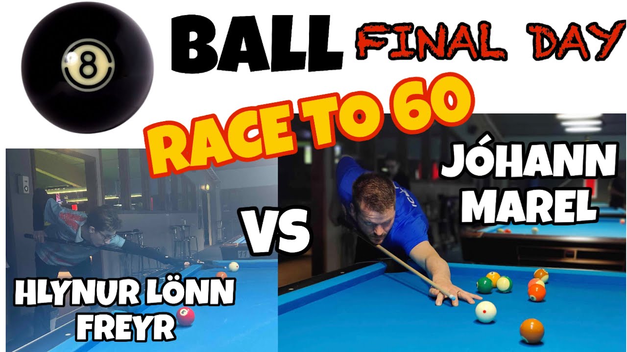 HLYNUR VS JÓHANN | 8-BALL | RACE TO 60 | FINAL DAY
