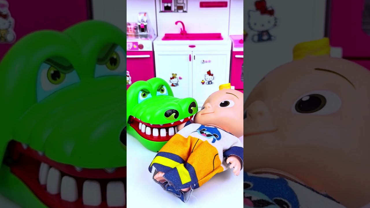 ASMR Unboxing Miniature Boy & Crocodile Ambulance Doctor Set Toy, Satisfying With Bumba ASMR #shorts