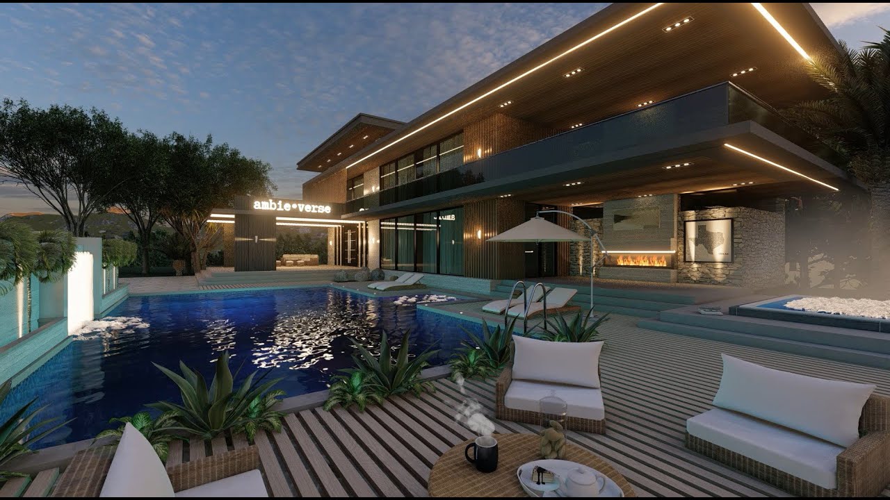 Relax at this Exclusive Luxury Austin, TX Resort | Pool Sounds | Ambient 3D Renders