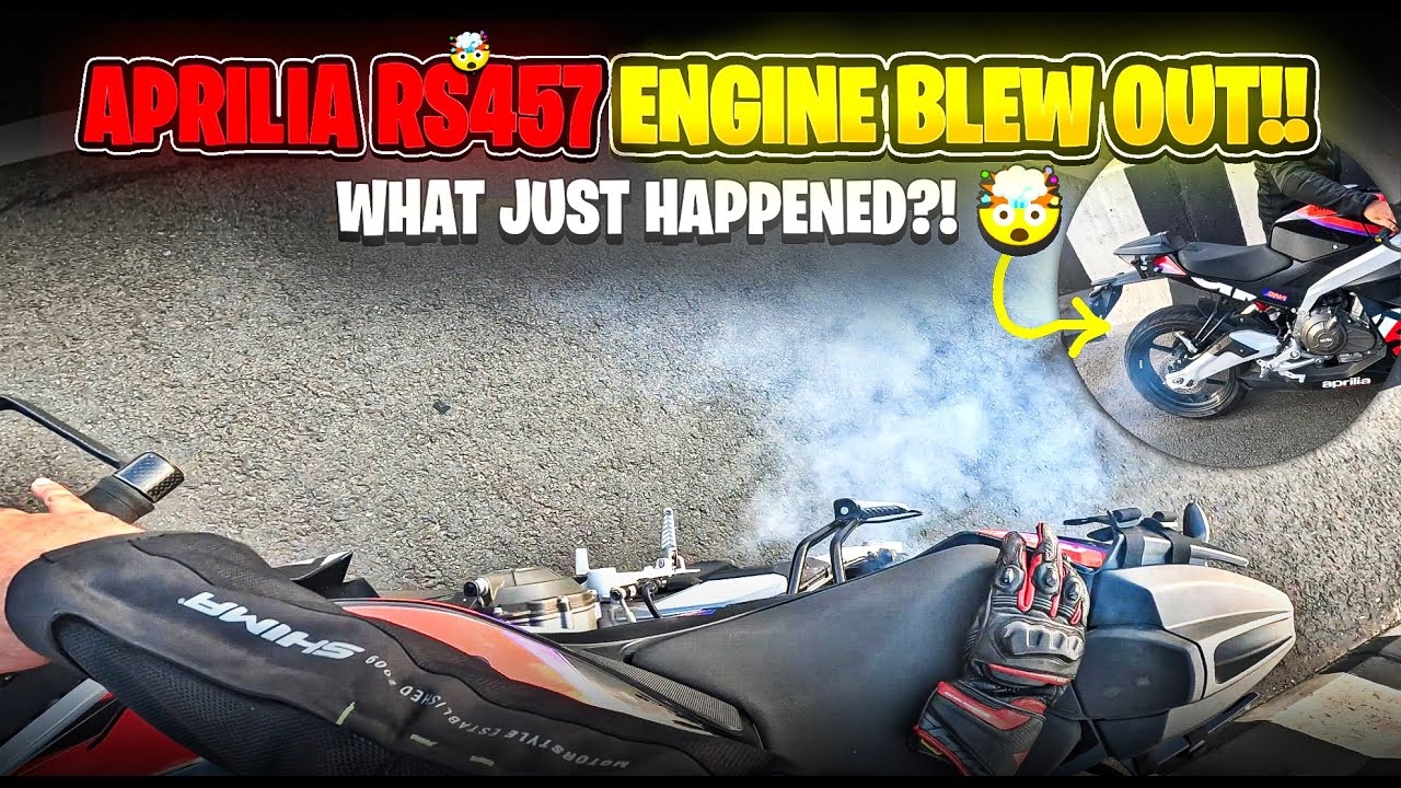 SEGMENT KILLER'S ENGINE BLEW OUT! APRILIA RS457 | BEWARE! #apriliaindia #apriliars457 #engineissues