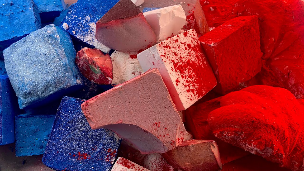 🔴⚪🔵 Satisfying Gym Chalk Crush