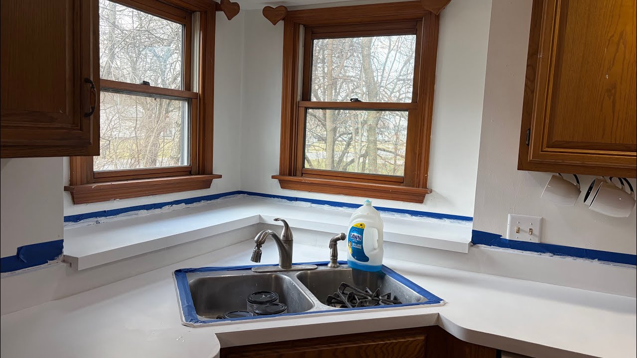 Refinishing old countertops with the BFFs -seasponge