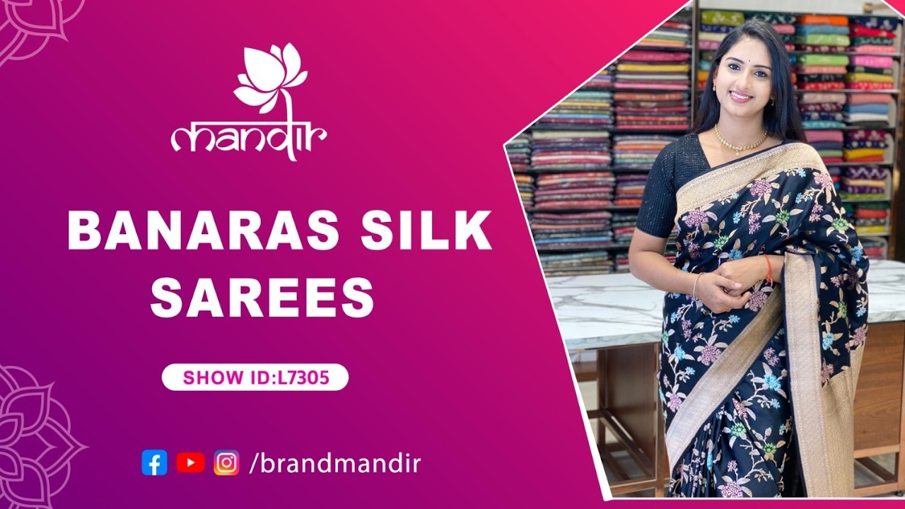 Banaras Silk Sarees Collection | WhatsApp Number 733 733 7000 | Brand Mandir Sarees LIVE