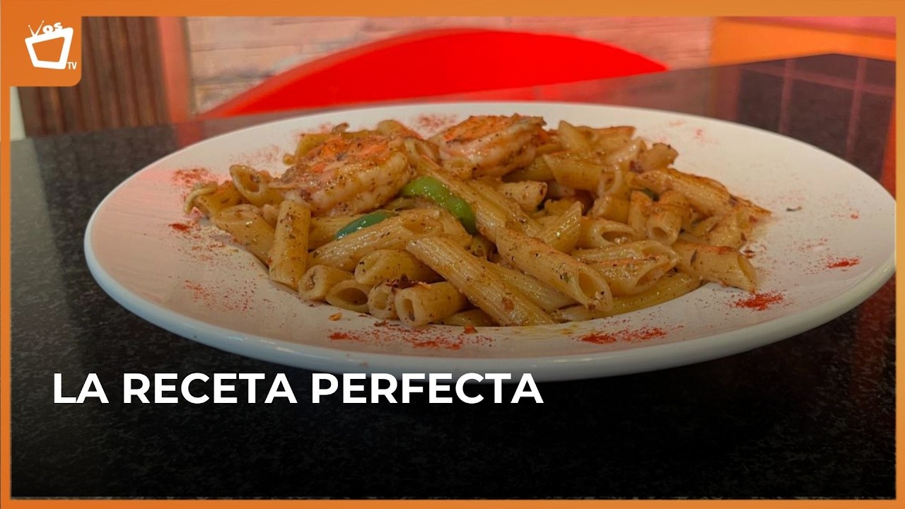 Pasta con camarones en pocos pasos, una receta del chef Juan Carlos