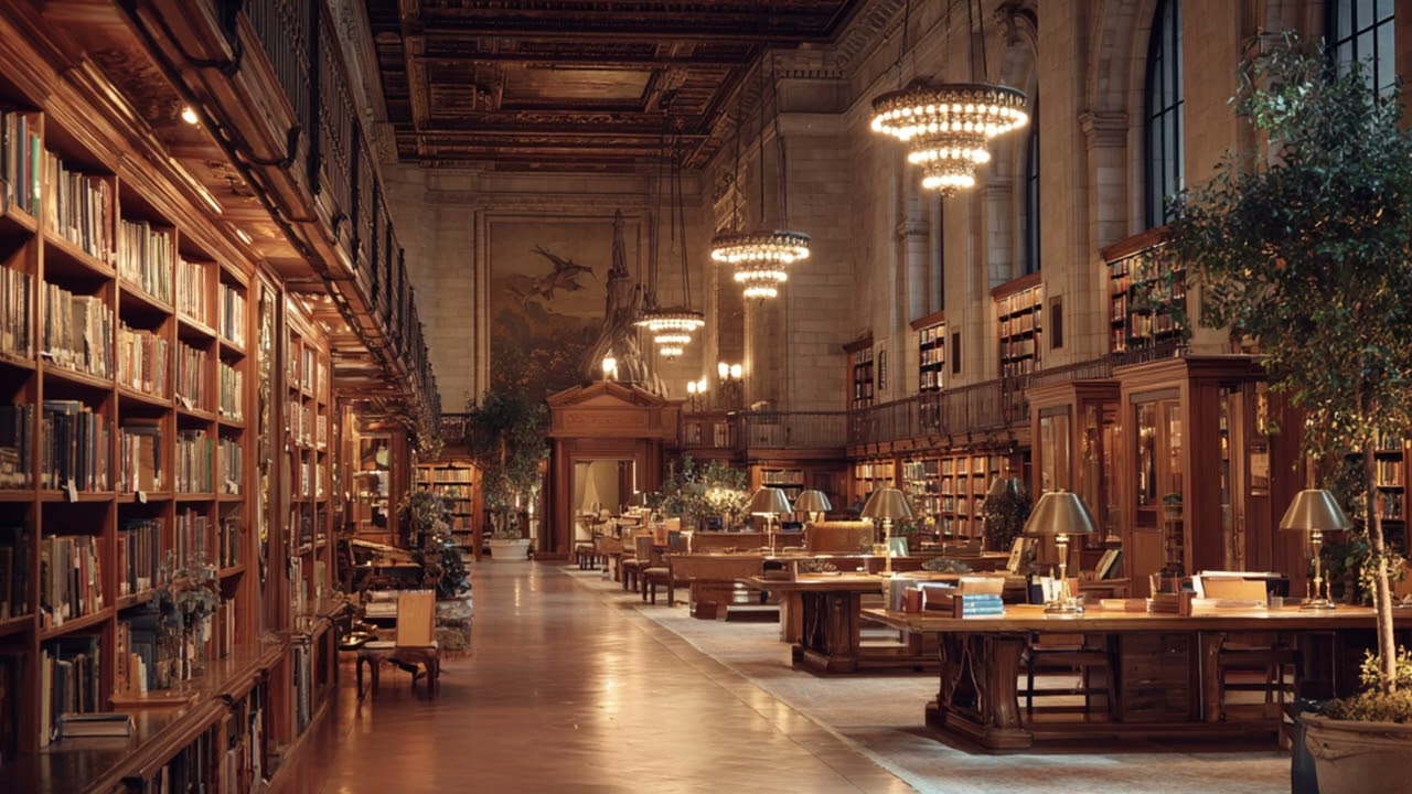 2 Hour Immersive Study at the Royal Library  | Deep Focus Ambience & Gentle Background Music