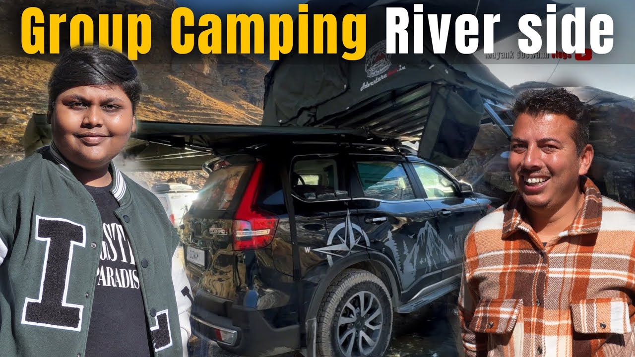 Ep-3 । Group Camping River Side View in Winters🏕️ । 