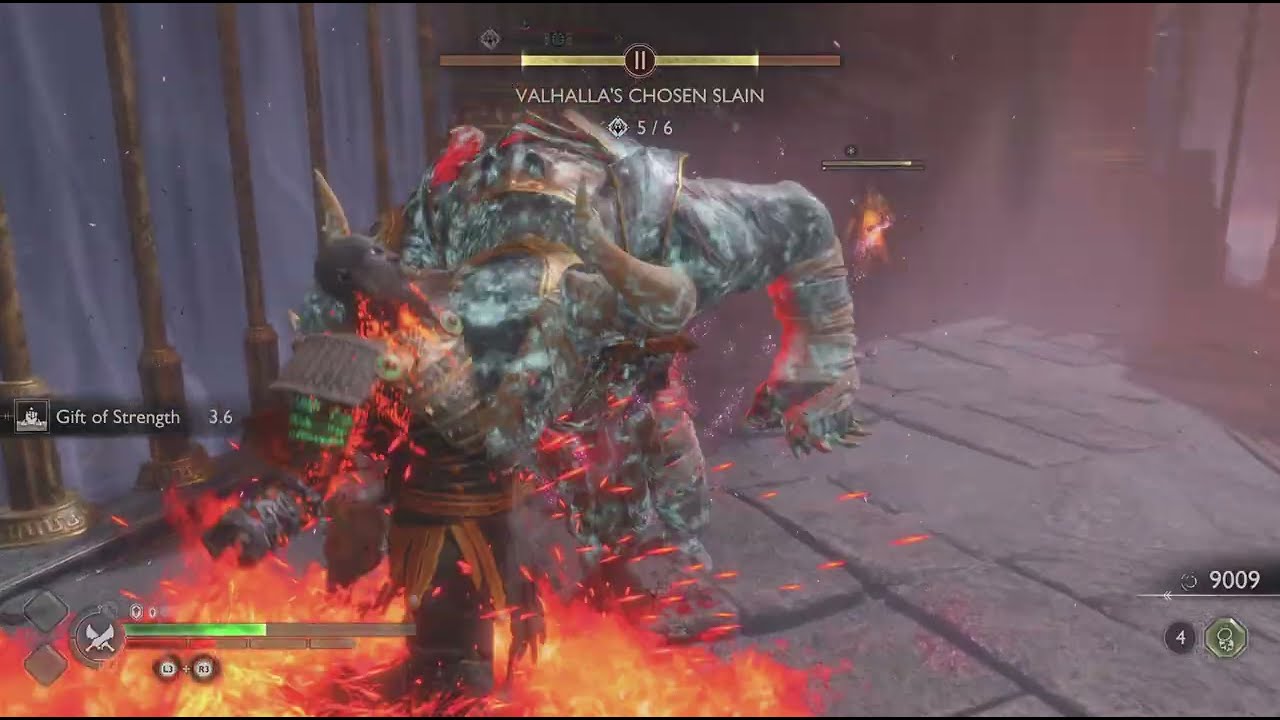 Dark Odessey Kratos VS Beigadr The Feared berserker boss fight 