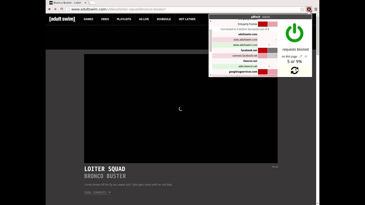&micro;Block's dynamic filtering useful to un-break sites: just an example
