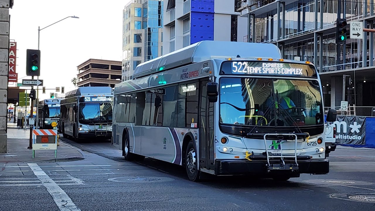 Valley Metro: Downtown Rush Hour Bus & Light Rail Action