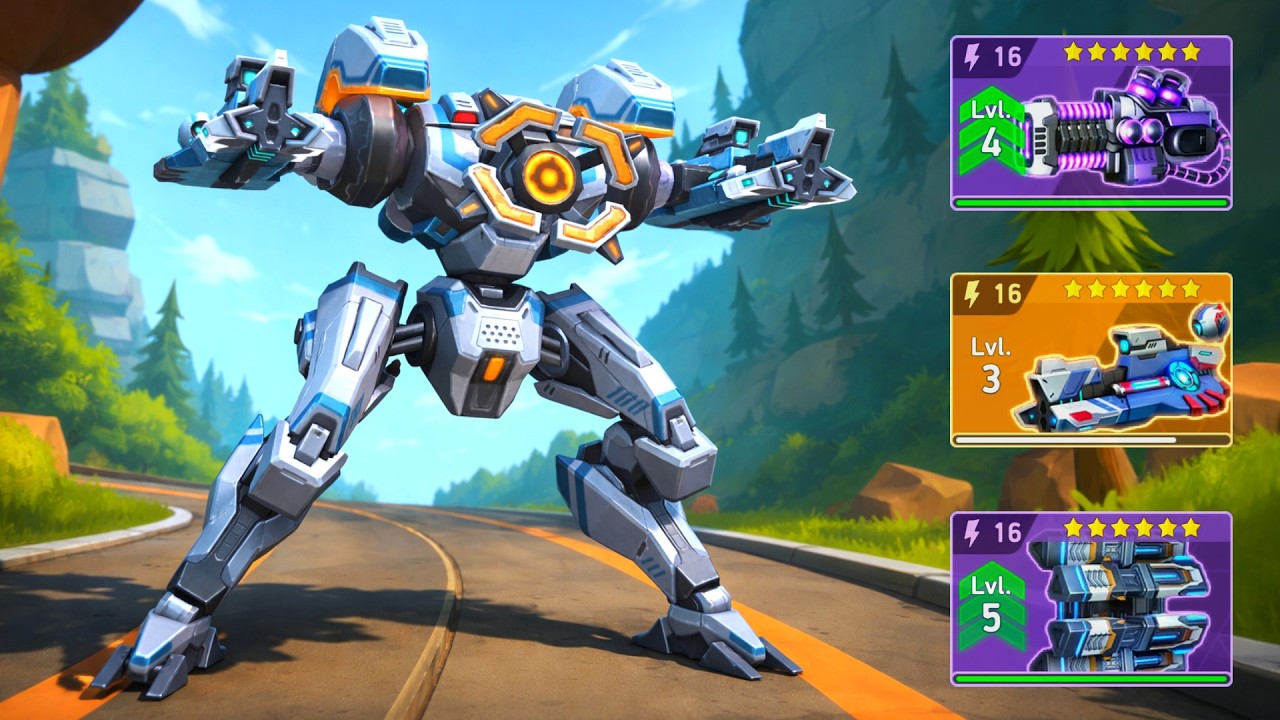Mimicker & Helix Rack 16, Oracle 16, Fusion Cannon 16 - Mech Arena