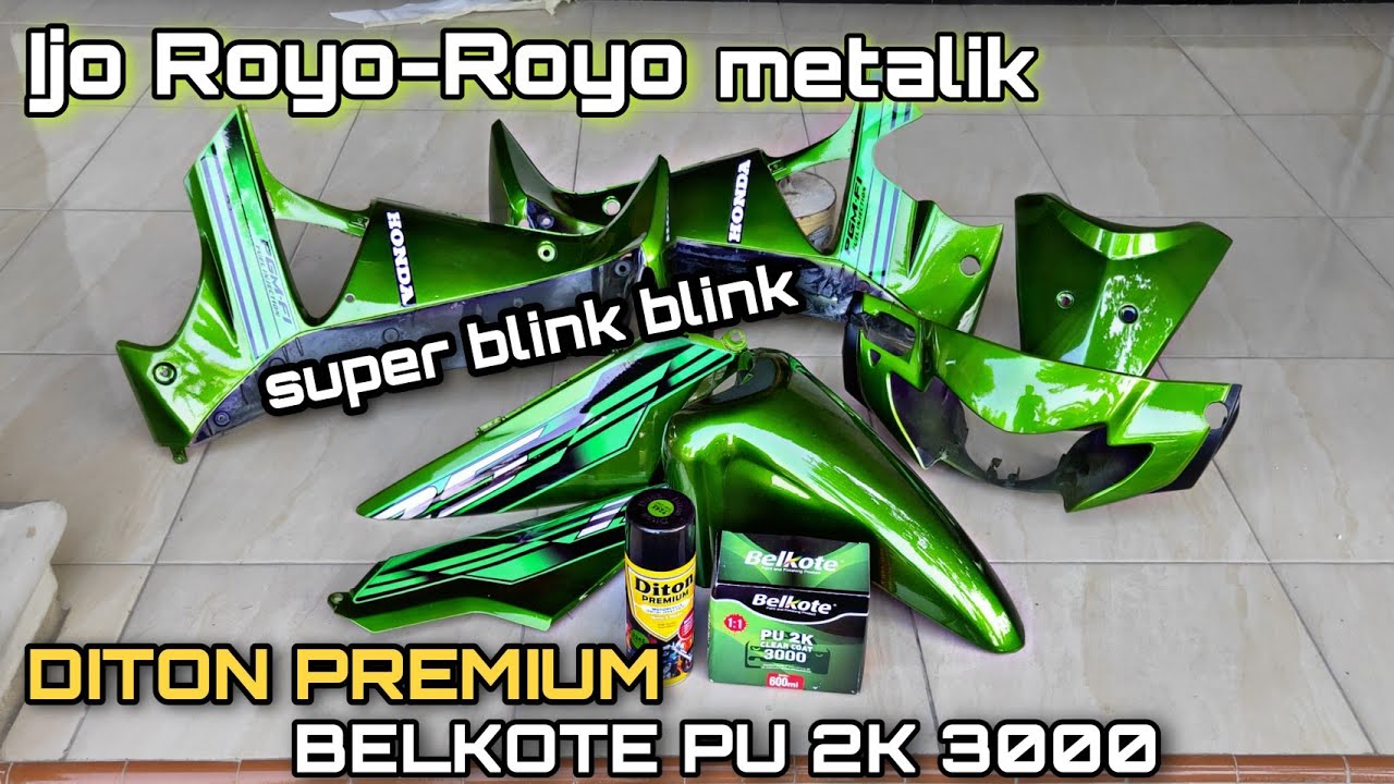 Warnanya Keren - Repaint Body Honda Supra Warna Sniper Green Finishing Clear Belkote 3000