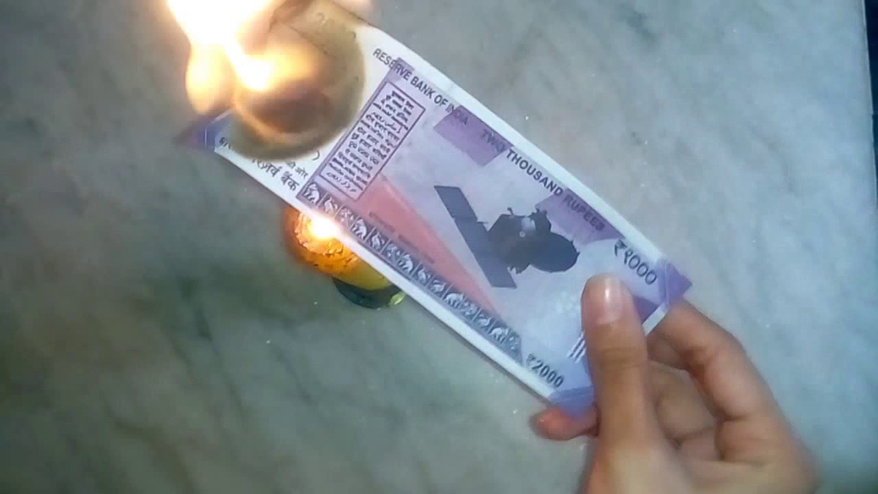 #WARNING#  New 2000 INR Burning Test !!!! #Must Watch...